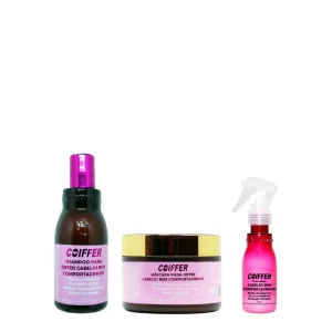 KIT CLIENTE CABELOS BEM COMPORTADINHOS COIFFER(3 UNIDADES)