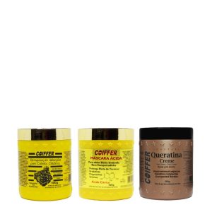 KIT CRONOGRAMA TRATAMENTO DE CHOQUE COIFFER(3 UNIDADES)